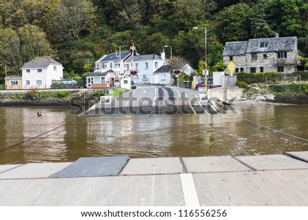 View of the slipway at Kingswear on the River Dart at Dartmouth, Devon, England