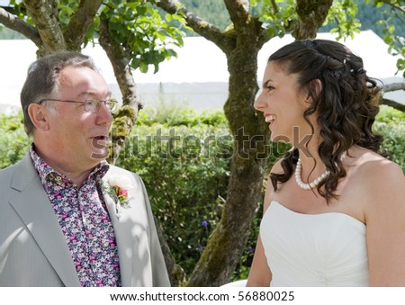 Bride and her Father sharing a moment together on her Wedding Day