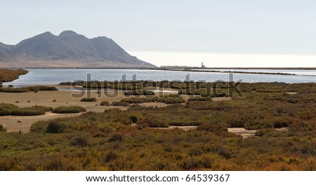 Salt Flats (Las Salinas) near Cabo De Gata, Almeria, Andalusia, Spain