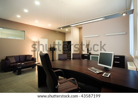 Beautiful and modern office manager interior design.