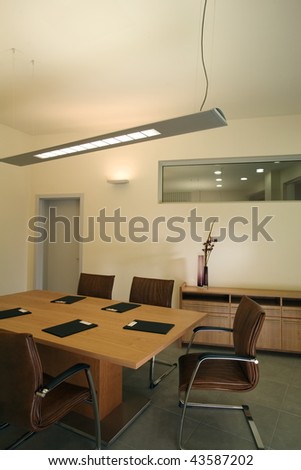 Beautiful and modern meeting room interior design.