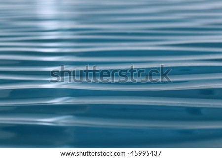 Abstract blue flow water surface.