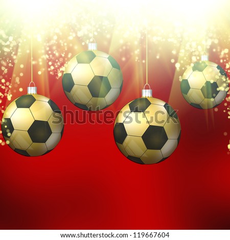 Soccer Christmas Holiday background