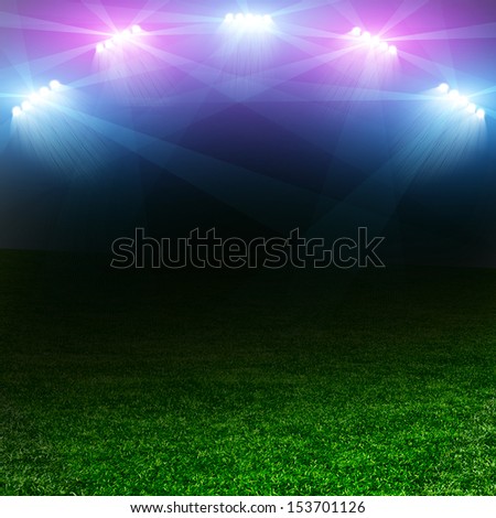 Soccer green field with light Soccer green field with light