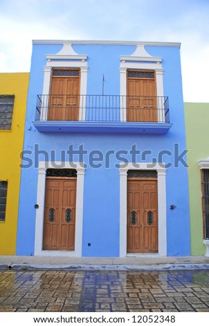 Colored house in Campeche