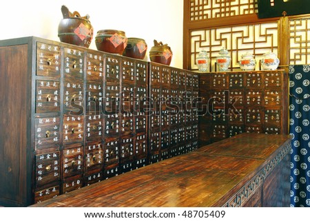 Very old chinese medicine shop in Jinan