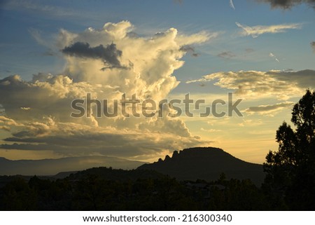 Nice cloud formation, taken at sunset in Arizona, monsoon season