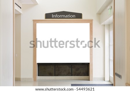 add your own sample text to this blank information sign, interior room