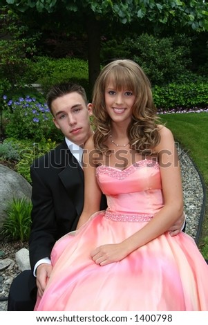 Young couple in formal wear