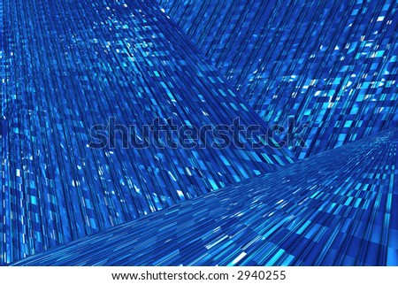 Digital high tech blue abstract.
