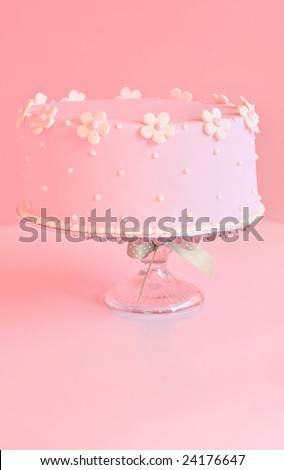 Pink Birthday Cake on Beautiful Pink Birthday Cake  Stock Photo 24176647   Shutterstock