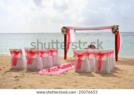 stock photo Tropical beach wedding