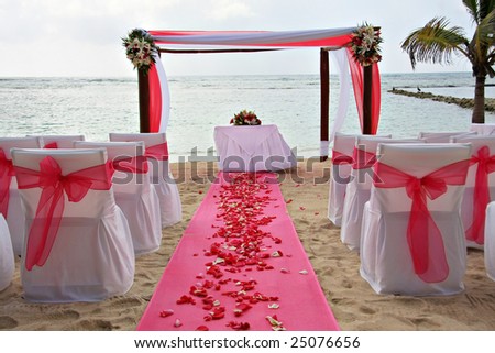 Tropical beach wedding