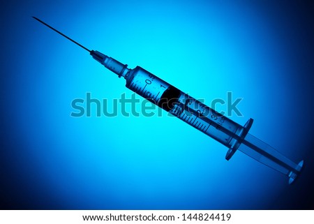 syringe,medical, background, blue, color,dark,