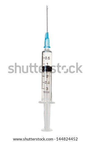 syringe, isolated,white,medical,