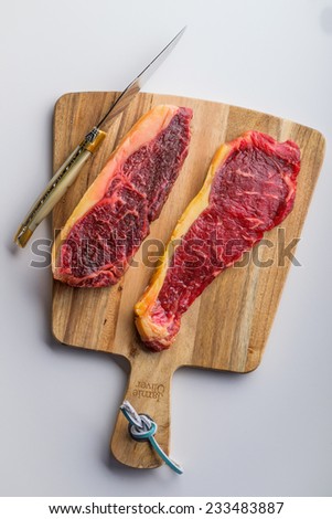 Steak on the cutting board