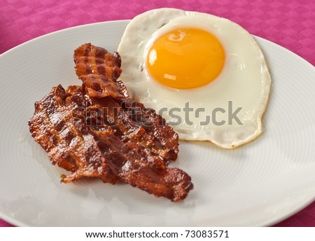 Breakfast with egg and bacon
