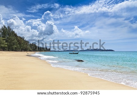 Marine landscape.  Khao Lak Beach. Thailand.