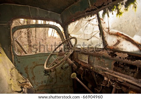 Abandon truck interior