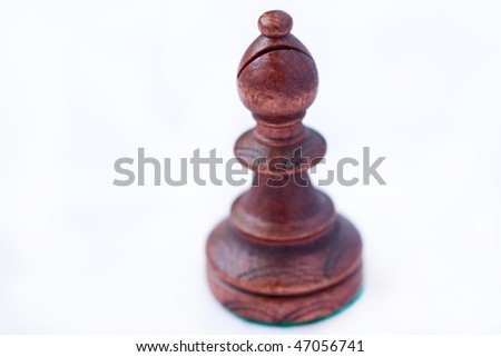 black chess bishop isolated on a white background
