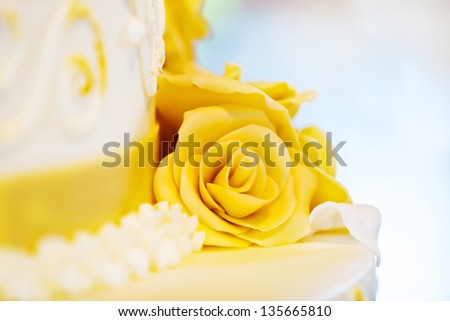 white floral wedding cake