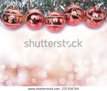 Beautiful Christmas holiday decorations. New Year\'s Eve. Festive Christmas decorations. Christmas background