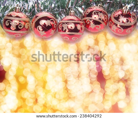 Beautiful Christmas holiday decorations. New Year's Eve. Festive Christmas decorations. Christmas background