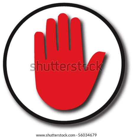 Stop Hand. Stock Vector Illustration 56034679 : Shutterstock