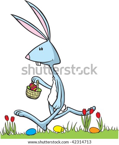 cartoon easter bunnies pictures. stock vector : Cartoon Easter