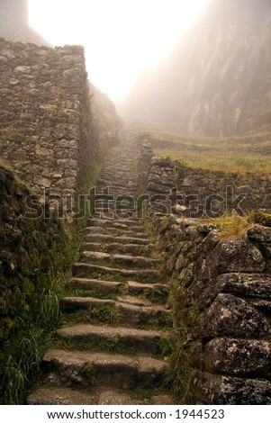 The Inca trail is a hard walk at high altitude.