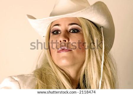woman with cowboy-hat
