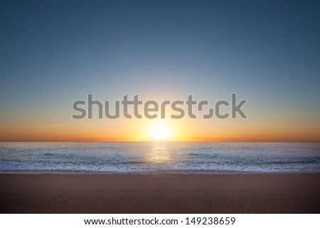 Photo of beautilful sunrise at the sea