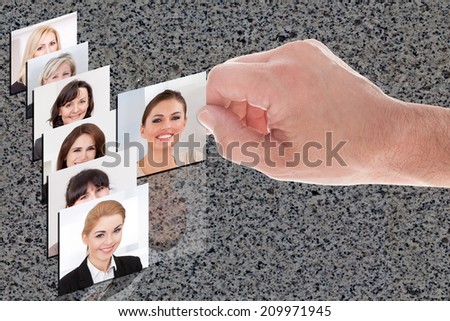 Cropped image of hand choosing the perfect candidate for the job