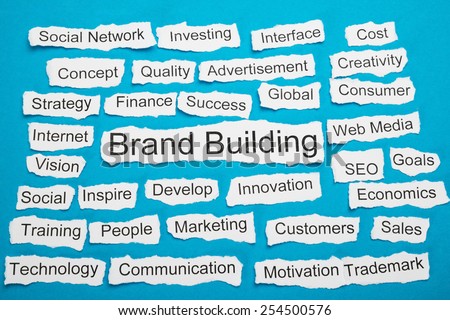 Word Brand Building On Piece Of Paper Salient Among Other Related Keywords