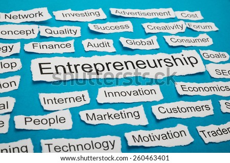 Word Entrepreneurship On Piece Of Paper Salient Among Other Related Keywords