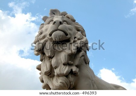 Lion on Westminster Bridge, London, England