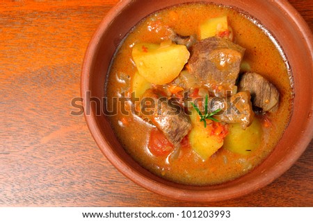 meat stew with potatoes
