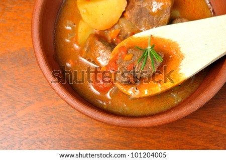 meat stew with potatoes