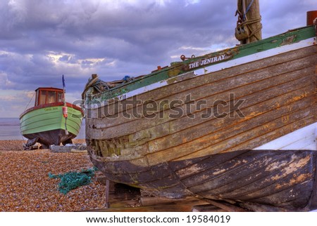 Fishing boat, Lydd, Kent South coast England