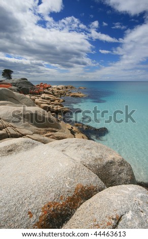 White Sand Turquoise Water Binalong, Bay of Fires, Tasmania, Australia