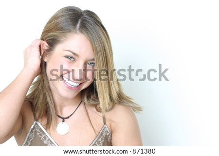 stock photo Cute teen girl