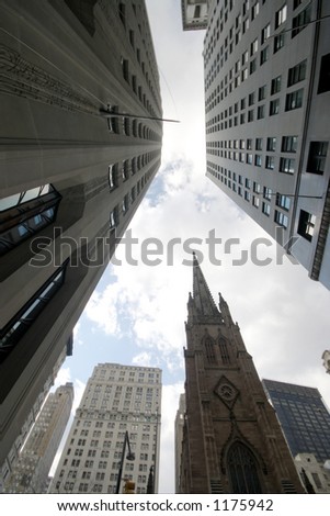 Episcopal church at Broadway and Wall streets Trinity Church - St. Paul\'s Chapel, In the City of New York