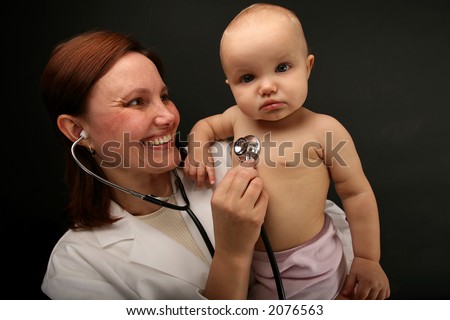 pediatrist - pediatrician -physical exam by Doctor