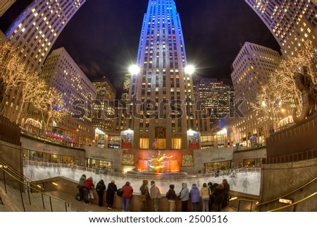 Rockefeller Center skating rink - Manhattan - New York