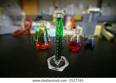 Beaker and Graduated Cylinder Chemistry