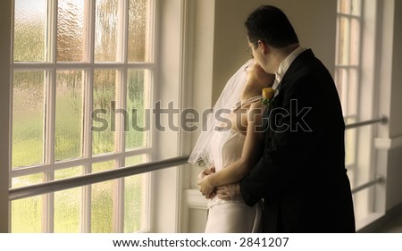 Wedding kiss - sepia