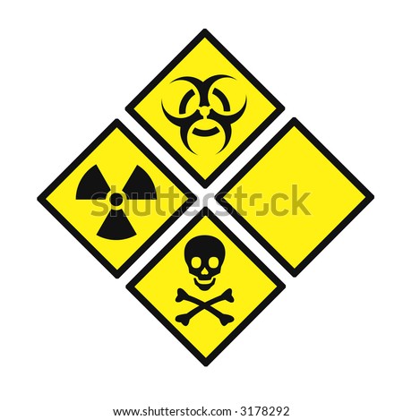 radioactive signs  - symbols of radiation