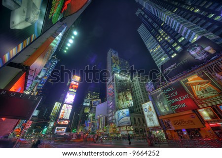 new york time square at night. stock photo : New York City,