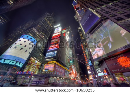 new york city times square at night. time square new york night.