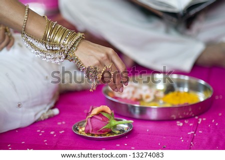 stock photo Indian wedding ceremony details